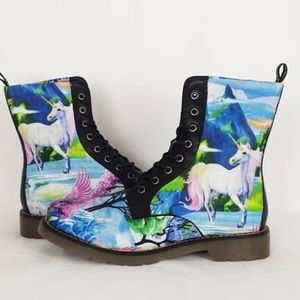 Custom-Made Unicorn lace up boots